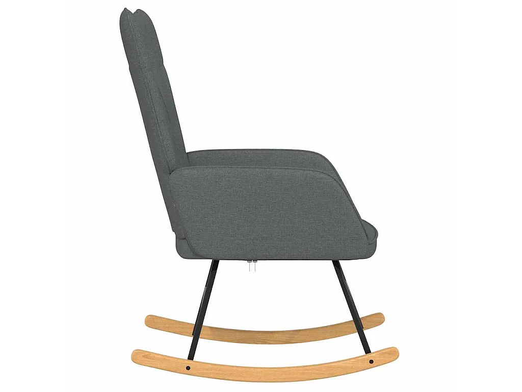 Chaise à bascule Gris foncé Tissu