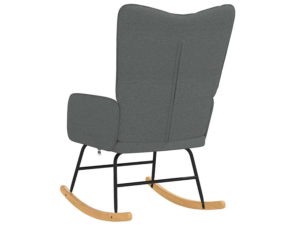 Chaise à bascule Gris foncé Tissu