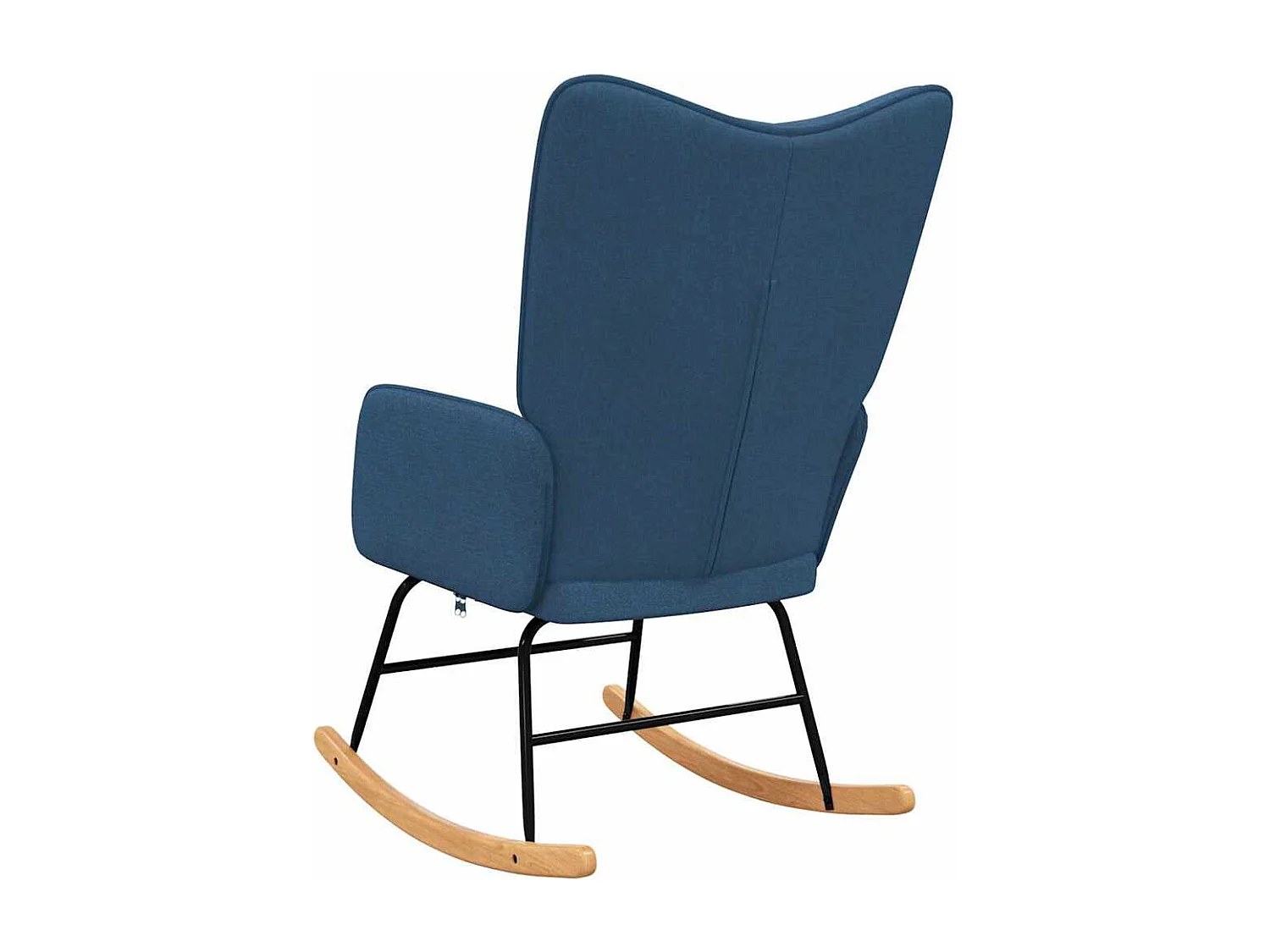 Schaukelstuhl Blau Stoff