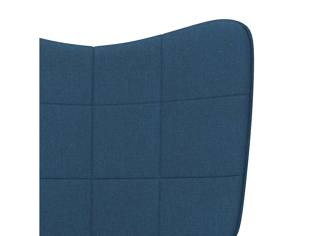 Schaukelstuhl Blau Stoff