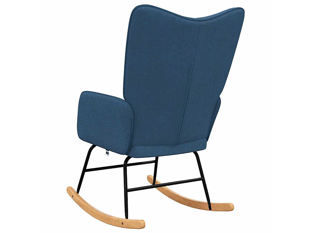 Schaukelstuhl Blau Stoff