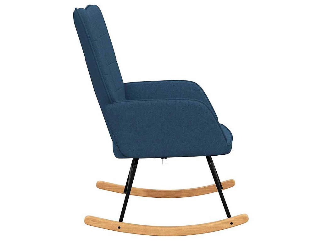 Schaukelstuhl Blau Stoff