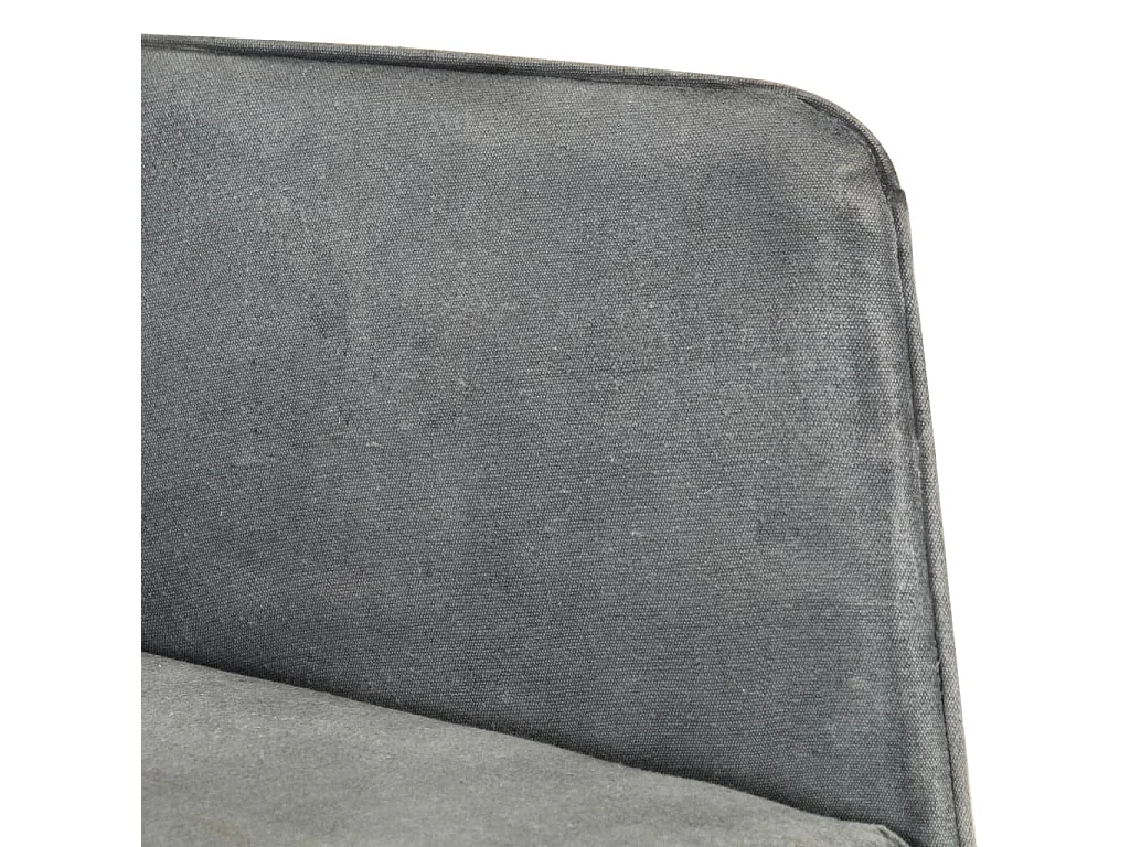 Silla mecedora de lona vintage gris