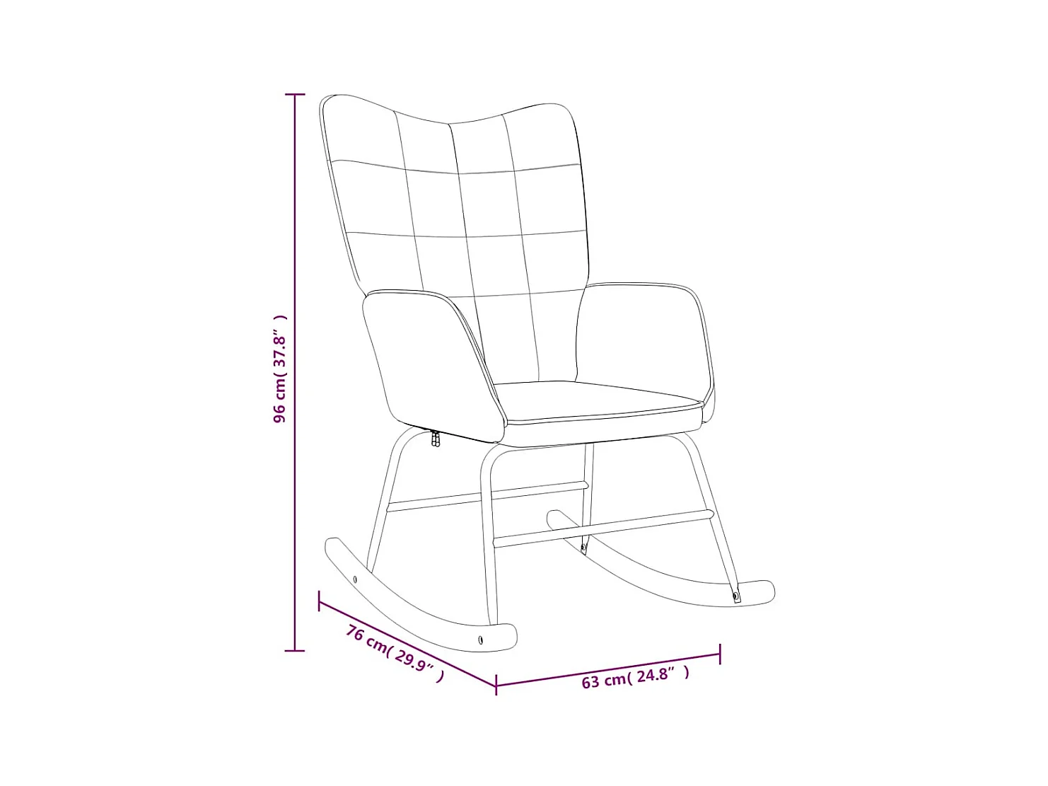 Silla mecedora con reposapiés tela gris claro