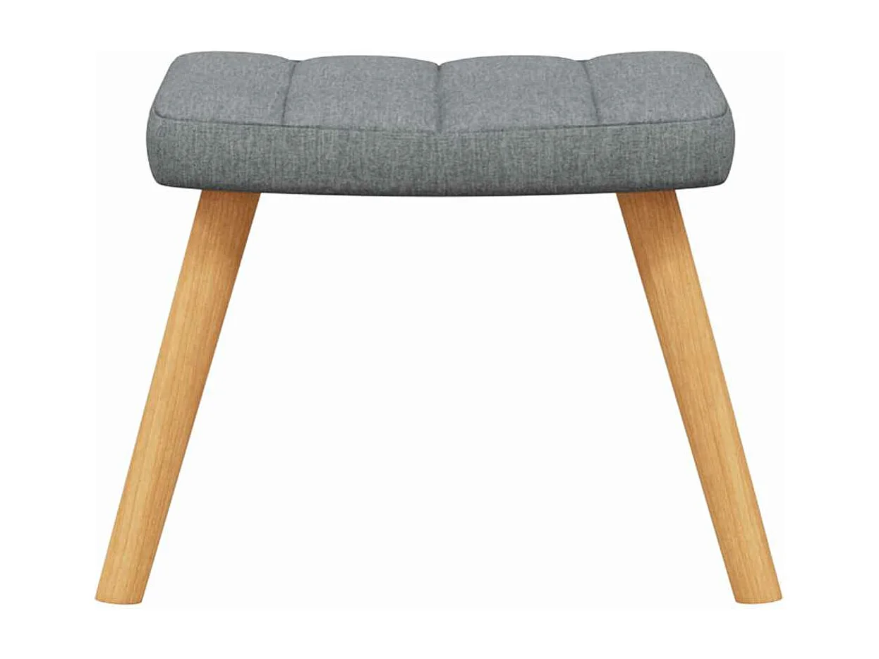 Silla mecedora con reposapiés tela gris claro