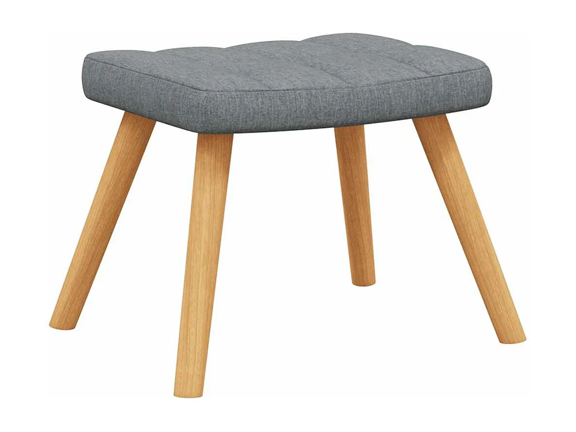 Chaise à bascule avec tabouret Gris clair Tissu