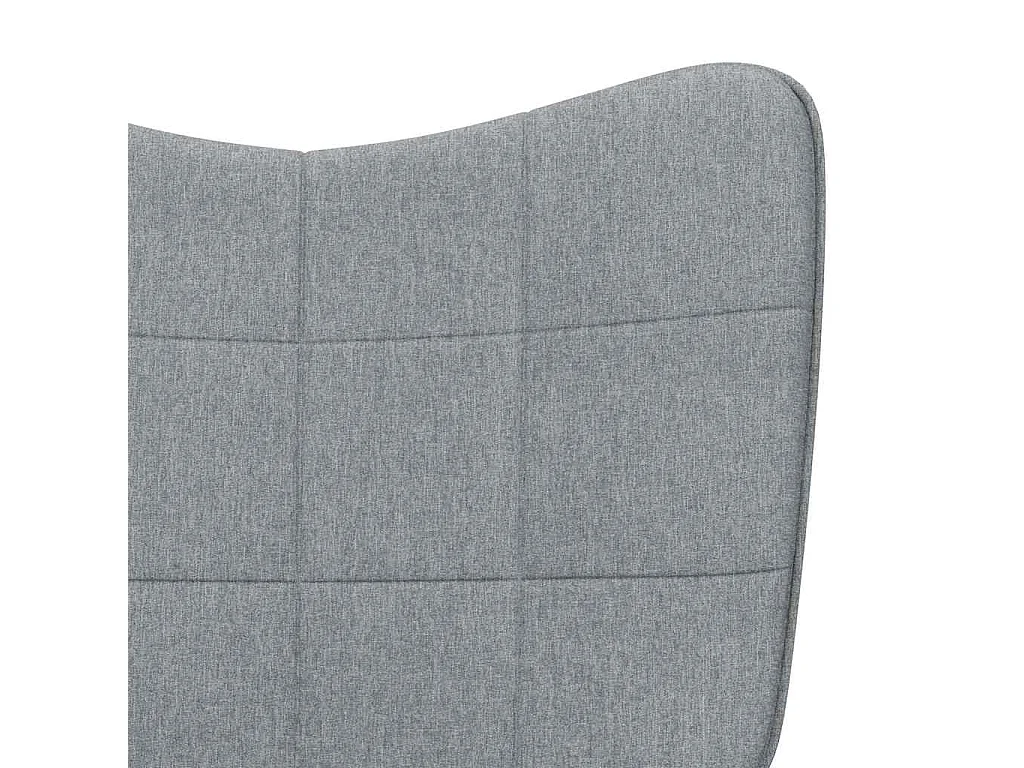 Chaise à bascule avec tabouret Gris clair Tissu