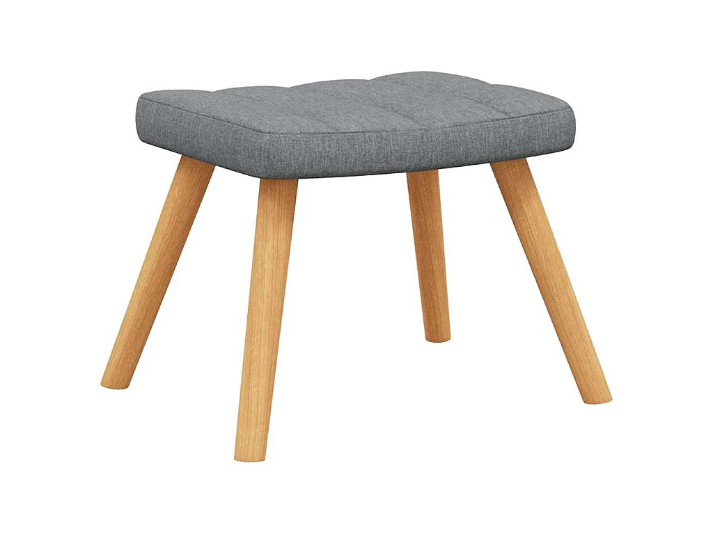 Chaise à bascule avec tabouret Gris clair Tissu