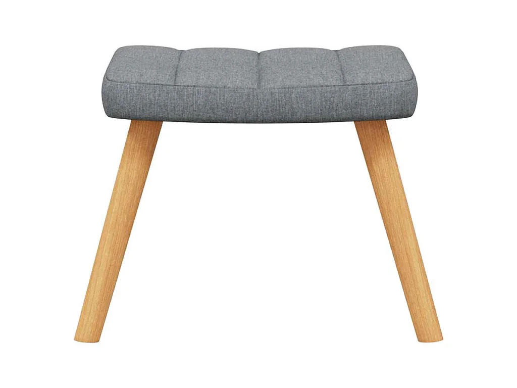 Chaise à bascule avec tabouret Gris clair Tissu