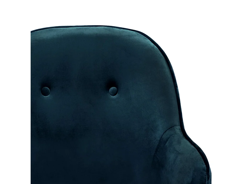 Sedia a Dondolo Blu in Velluto