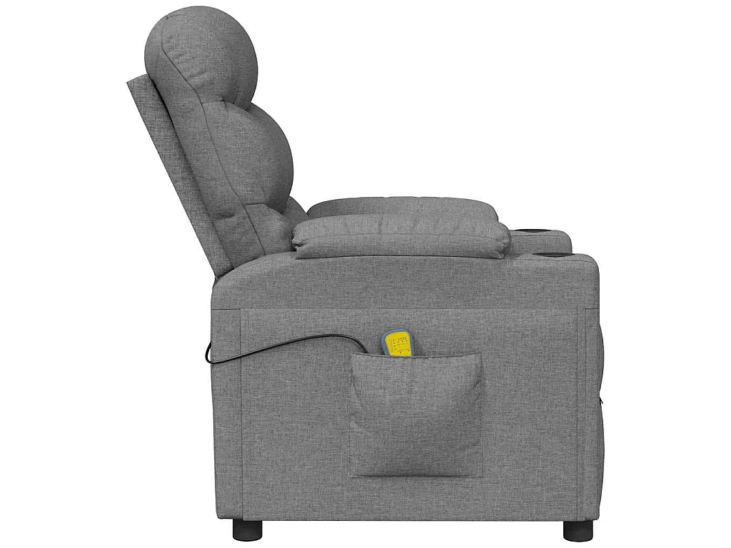 Fauteuil de massage Gris clair Tissu