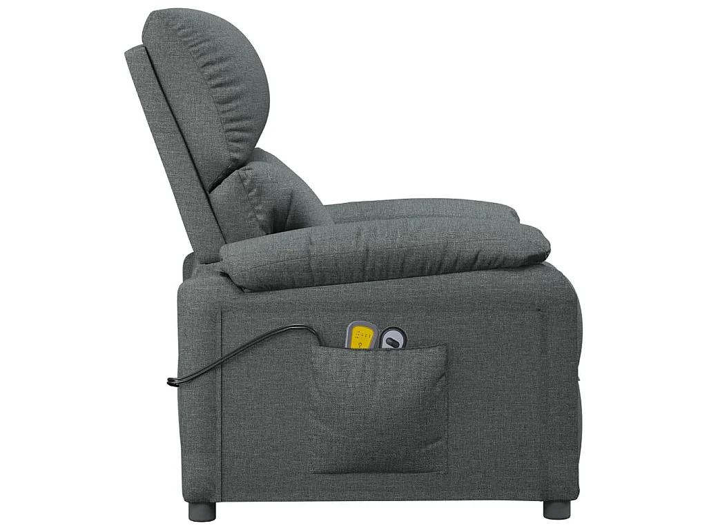 Fauteuil électrique de massage Gris foncé Tissu