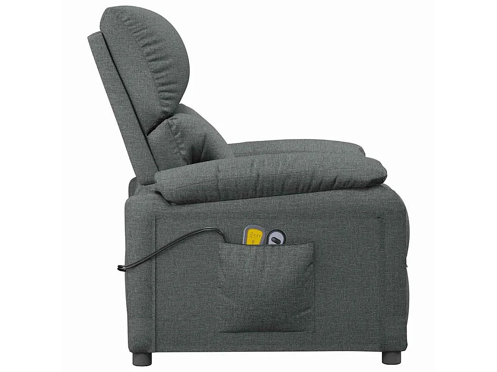 Fauteuil électrique de massage Gris foncé Tissu