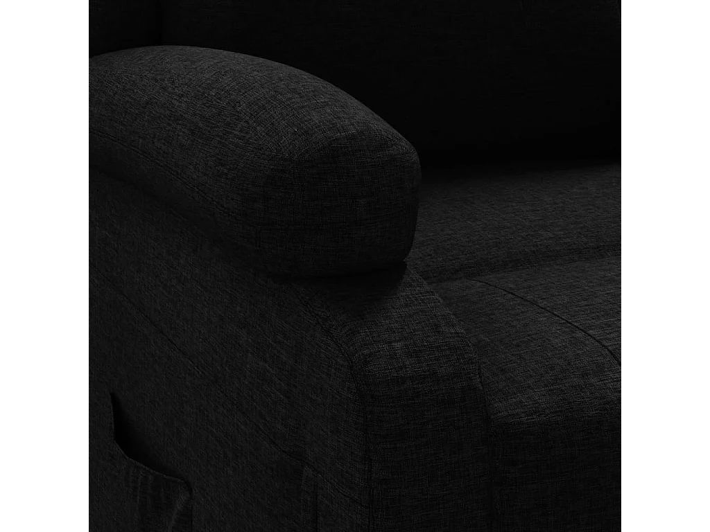 Fauteuil électrique de massage Noir Tissu