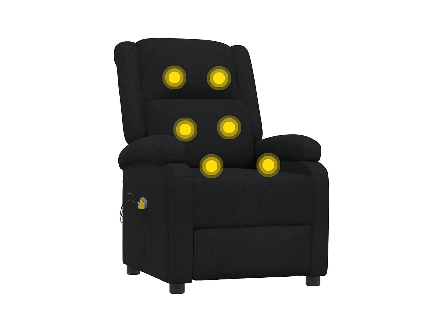 Massagestoel elektrisch stof zwart