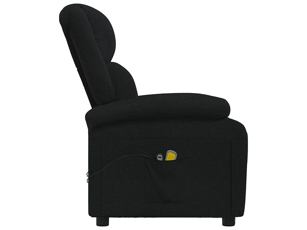 Fauteuil électrique de massage Noir Tissu
