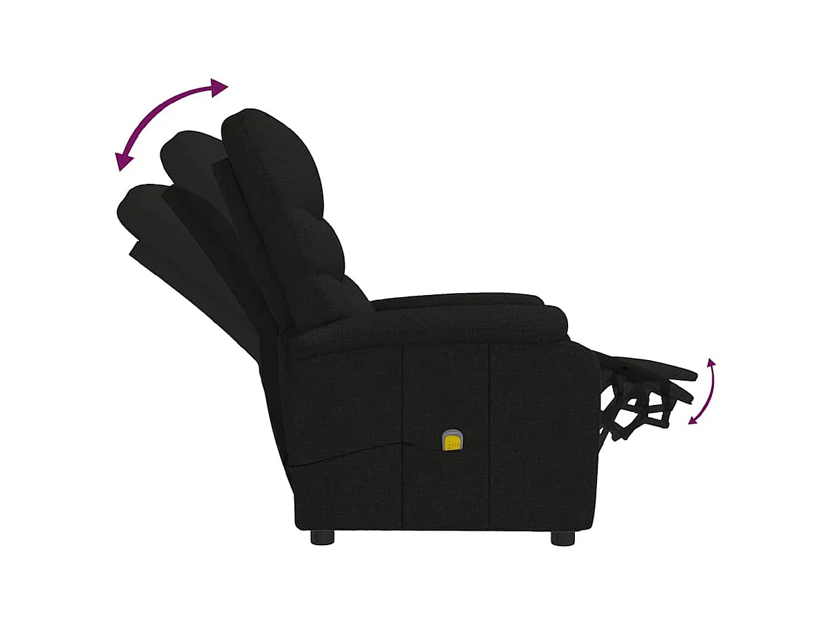 Fauteuil de massage Noir Tissu