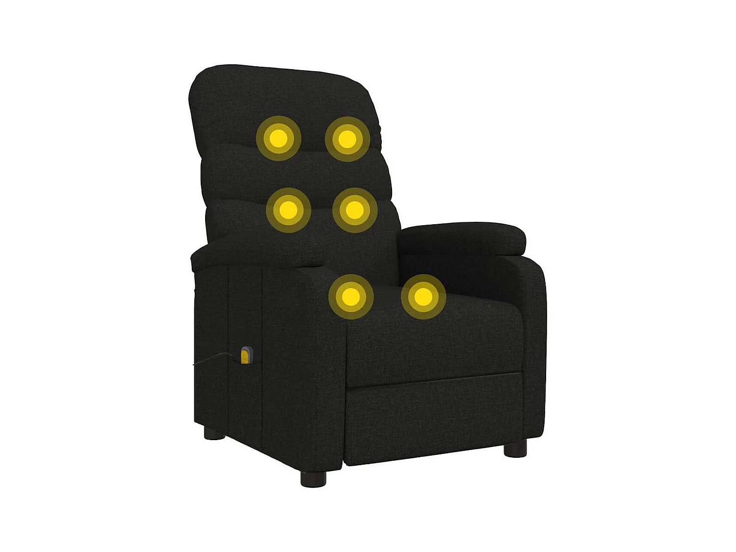 Fauteuil de massage Noir Tissu