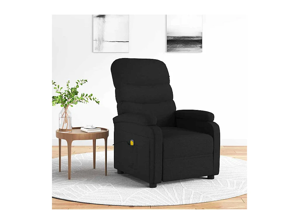 Fauteuil de massage Noir Tissu