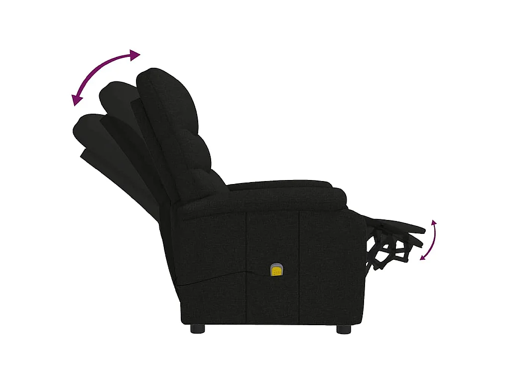 Massagesessel Schwarz Stoff