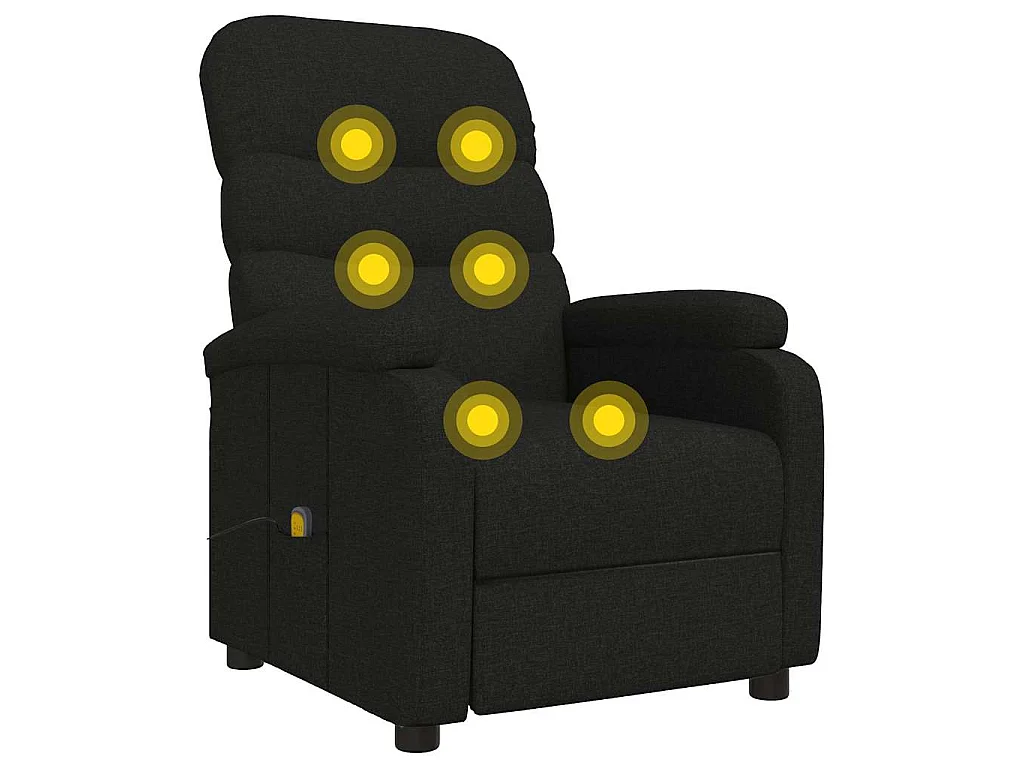 Massagesessel Schwarz Stoff