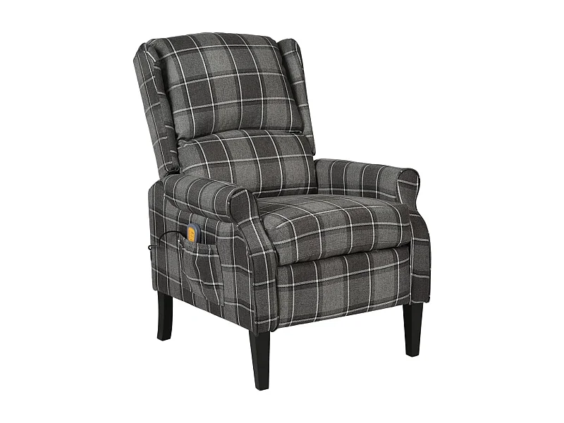 Fauteuil de massage inclinable Gris Tissu