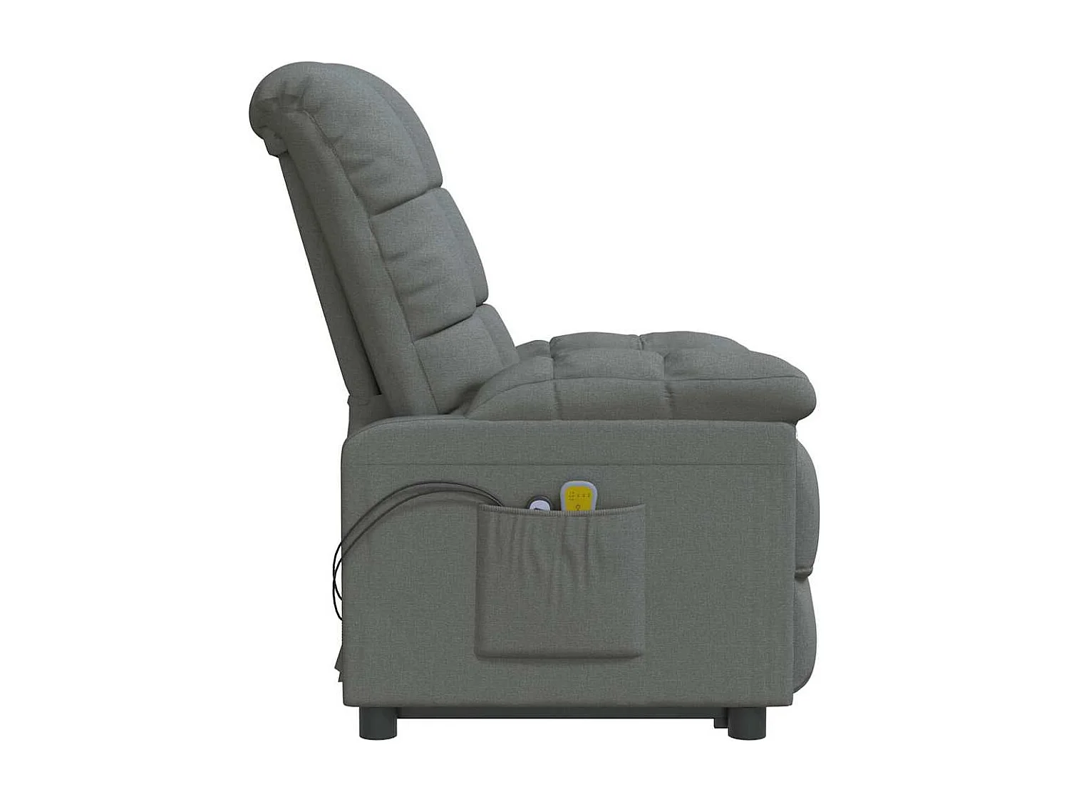 Fauteuil électrique de massage Gris foncé Tissu