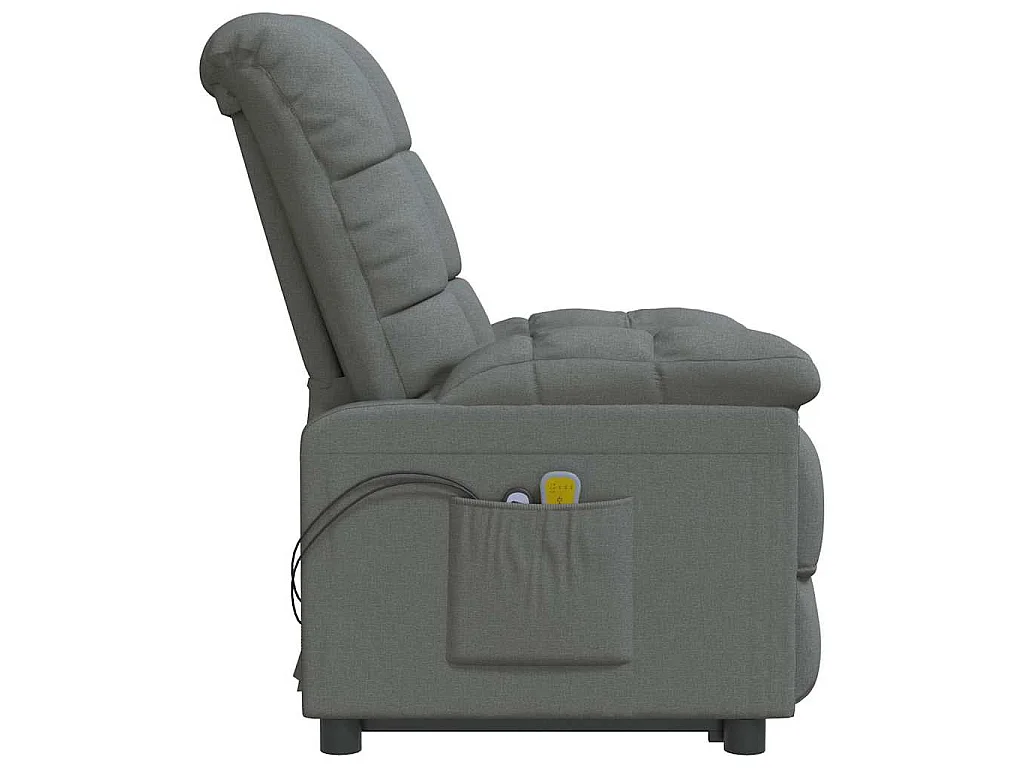 Fauteuil électrique de massage Gris foncé Tissu