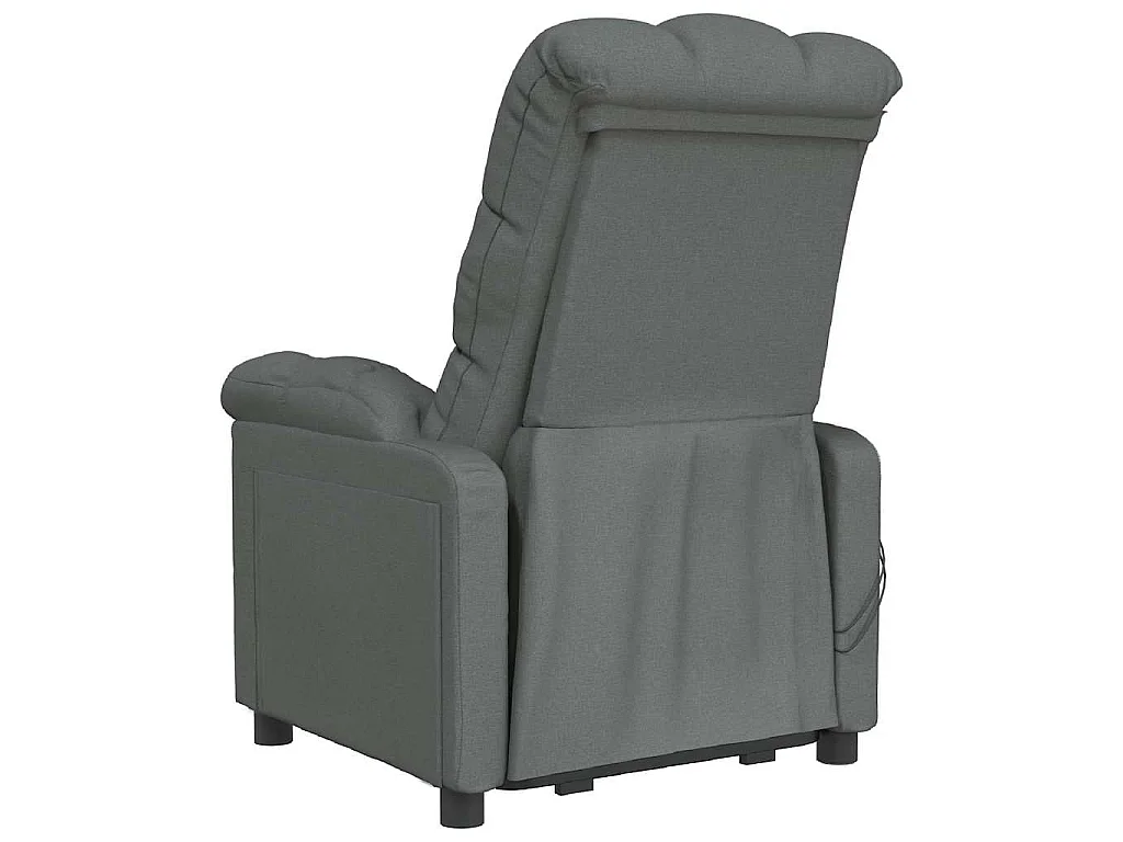 Fauteuil électrique de massage Gris foncé Tissu