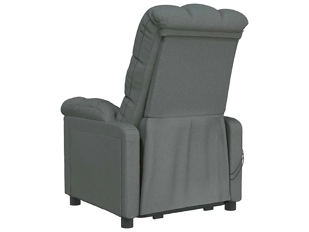 Fauteuil électrique de massage Gris foncé Tissu