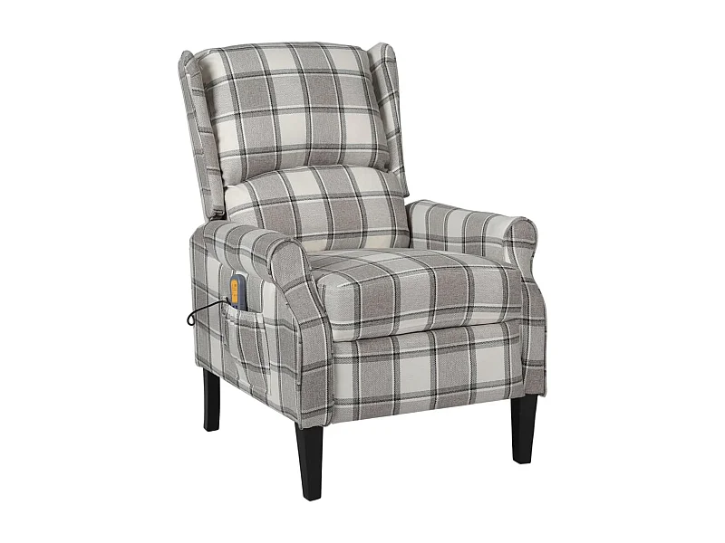 Fauteuil de massage inclinable Gris Tissu