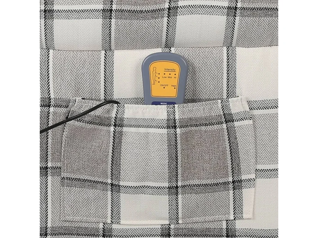 Poltrona Massaggiante Reclinabile Grigia in Tessuto