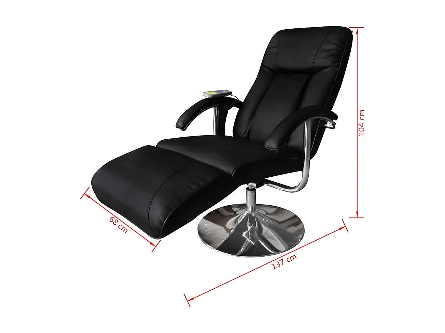 Massagesessel Schwarz Kunstleder