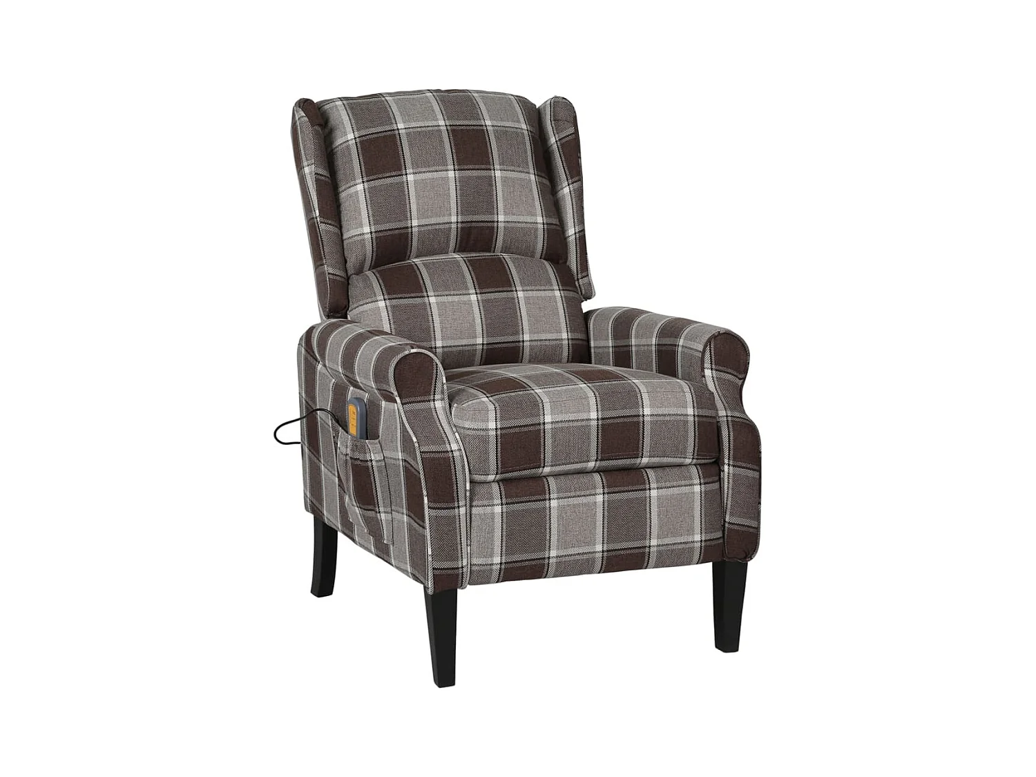 Fauteuil de massage inclinable Marron Tissu