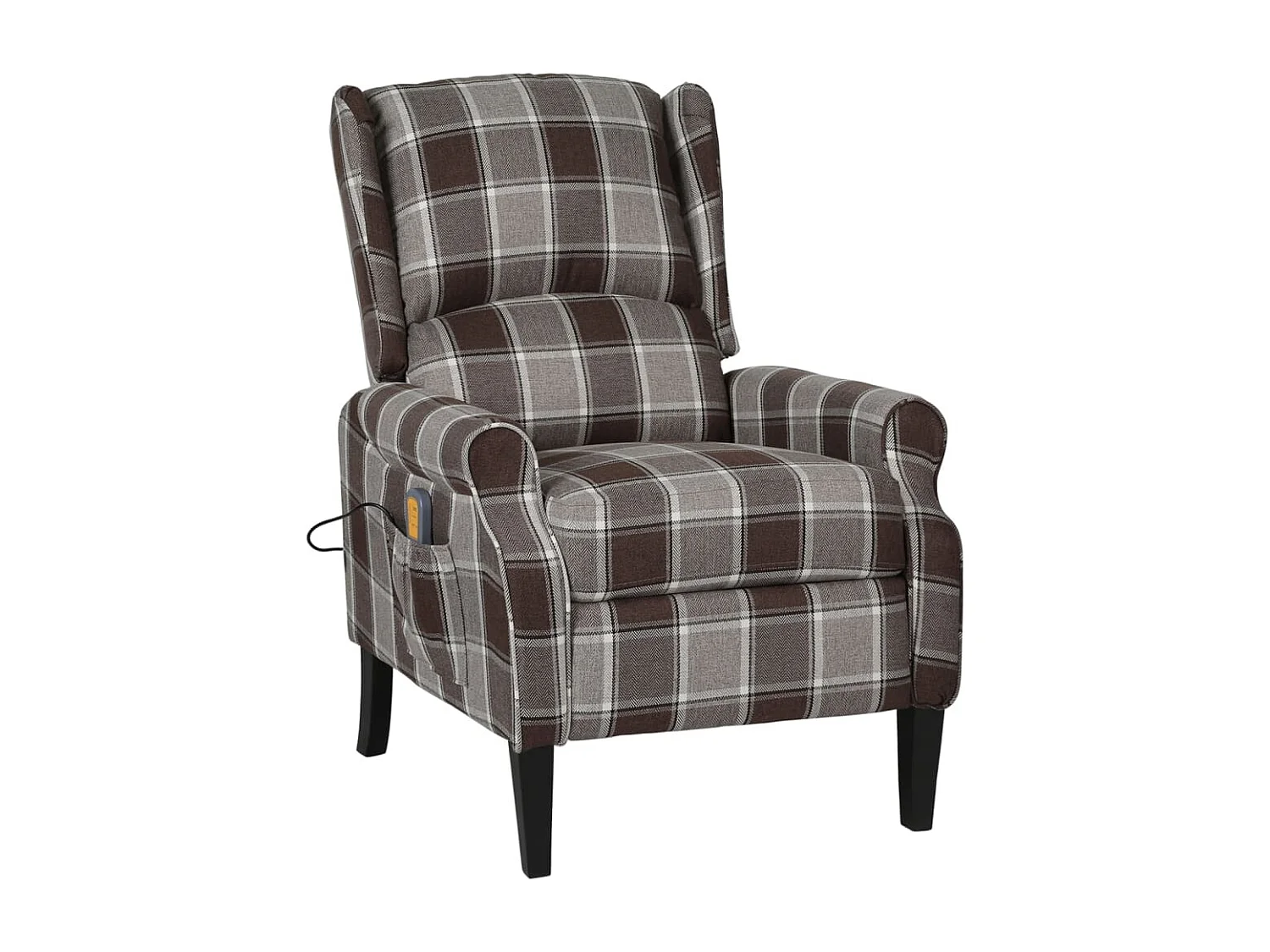 Fauteuil de massage inclinable Marron Tissu