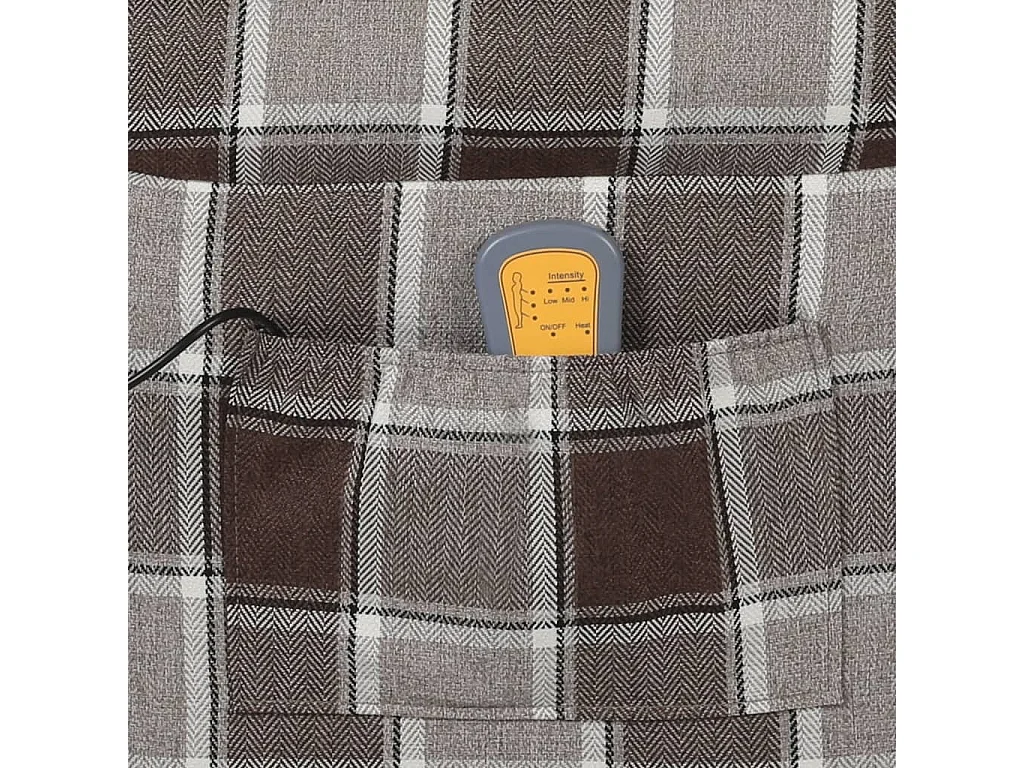 Fauteuil de massage inclinable Marron Tissu