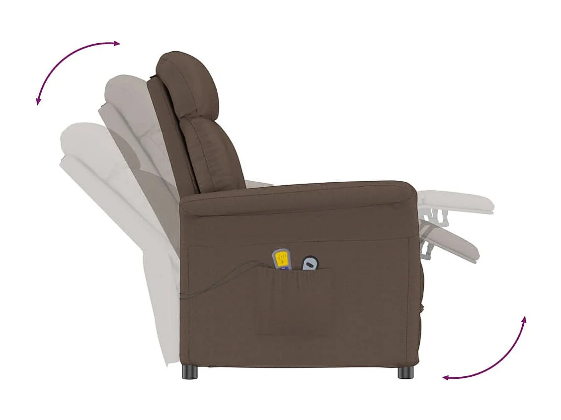 Fauteuil de massage électrique Marron Similicuir daim