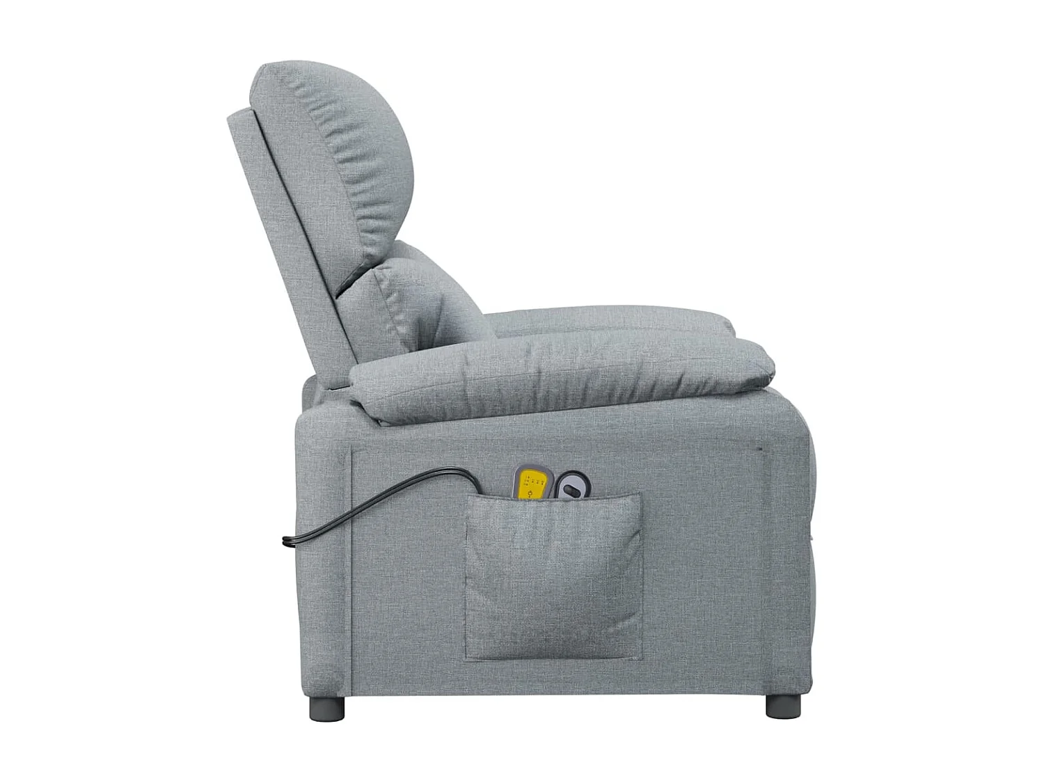 Fauteuil électrique de massage Gris clair Tissu