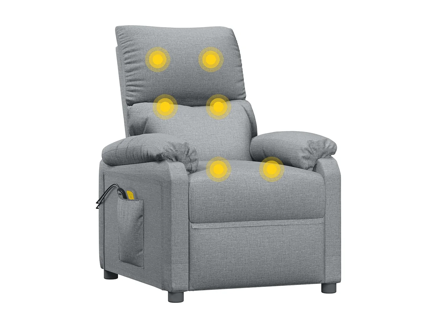 Fauteuil électrique de massage Gris clair Tissu