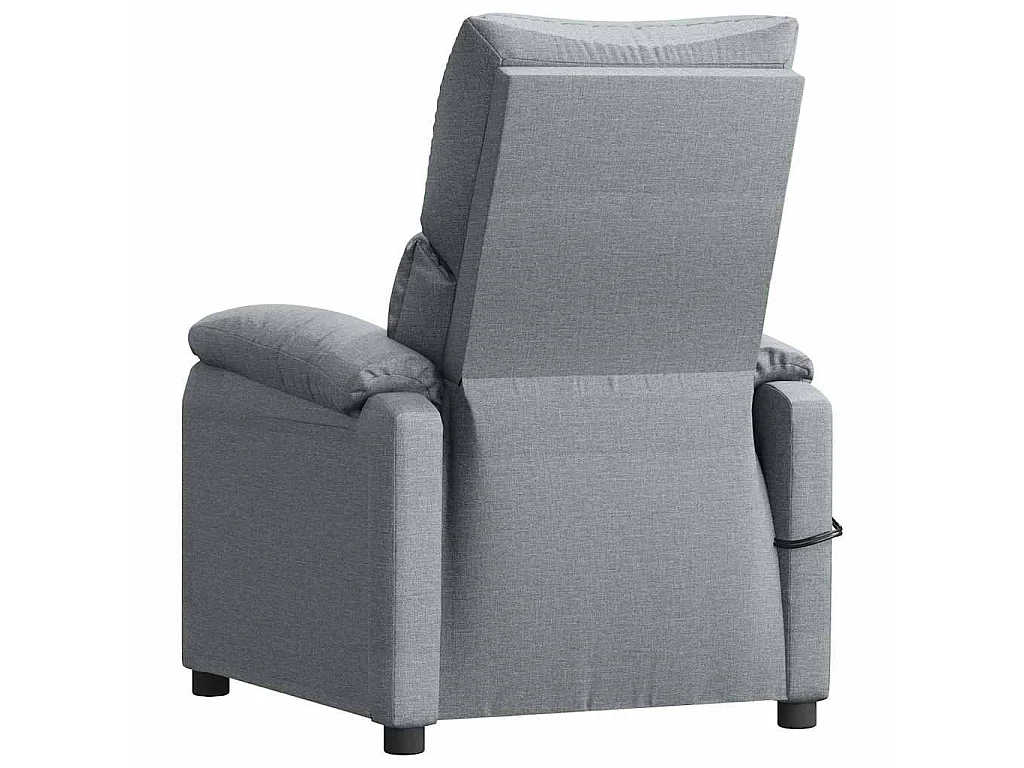 Fauteuil électrique de massage Gris clair Tissu