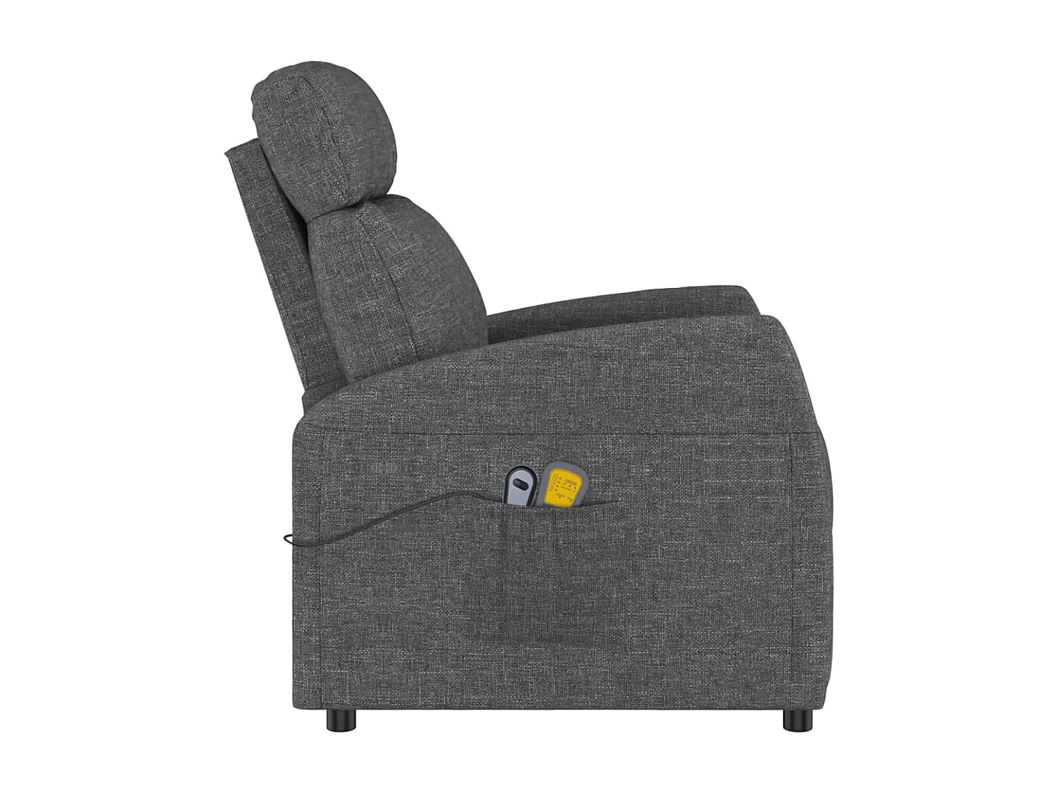 Fauteuil électrique de massage Gris foncé Tissu