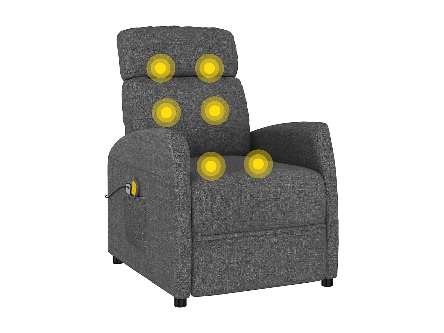 Fauteuil électrique de massage Gris foncé Tissu