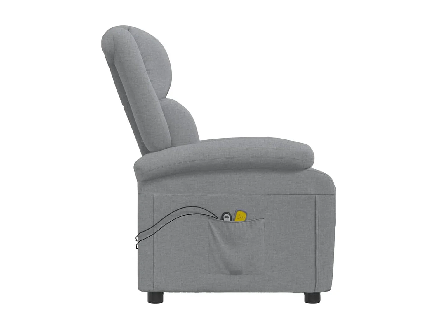 Fauteuil électrique de massage Gris clair Tissu