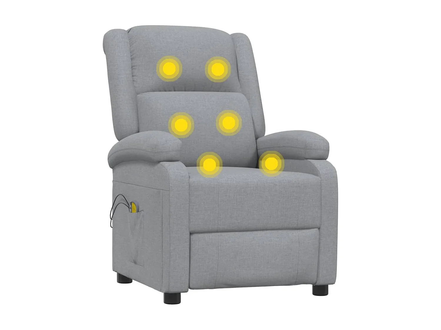 Fauteuil électrique de massage Gris clair Tissu