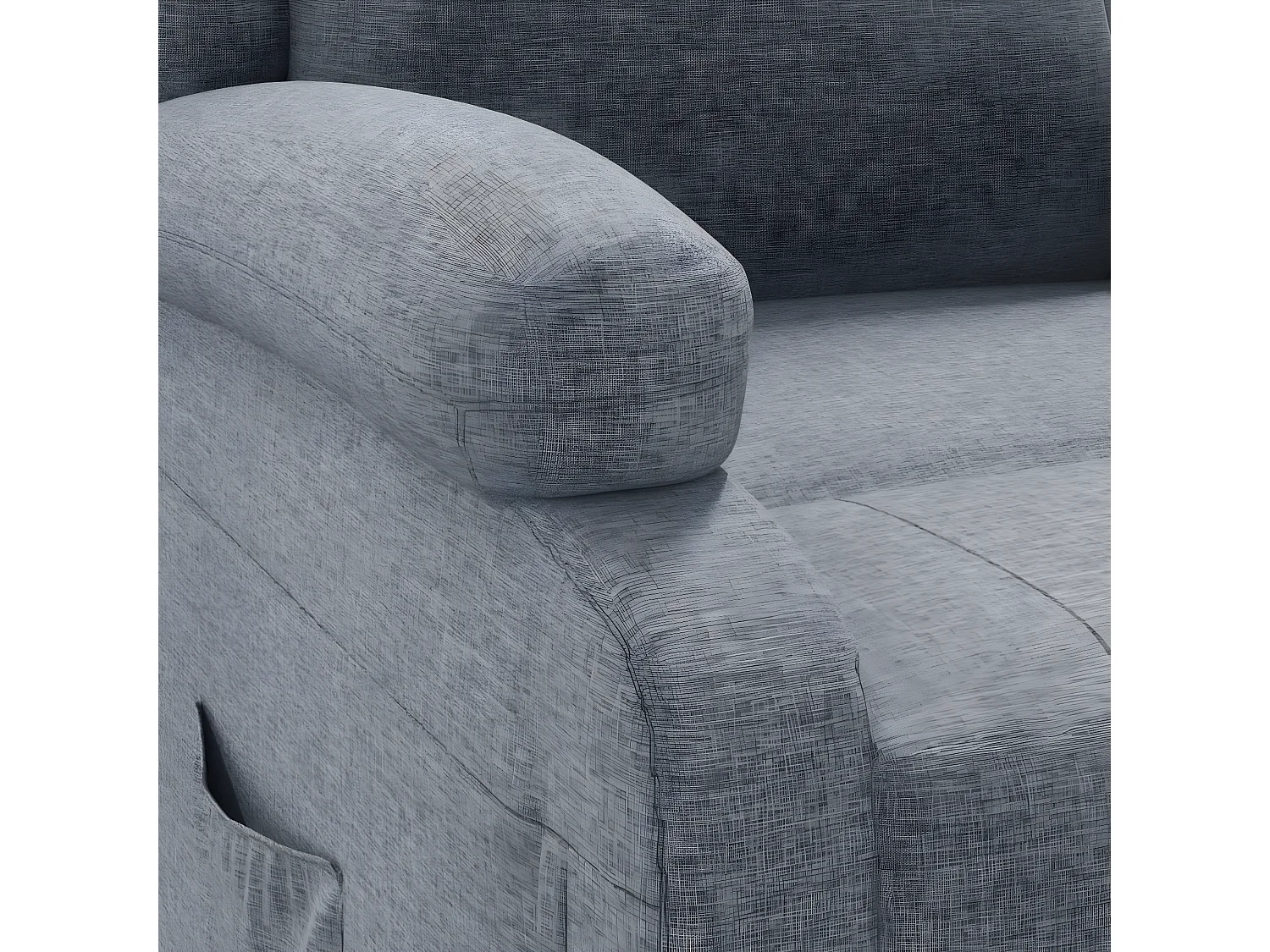 Fauteuil électrique de massage Gris clair Tissu