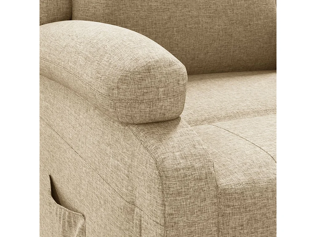 Fauteuil électrique de massage Crème Tissu