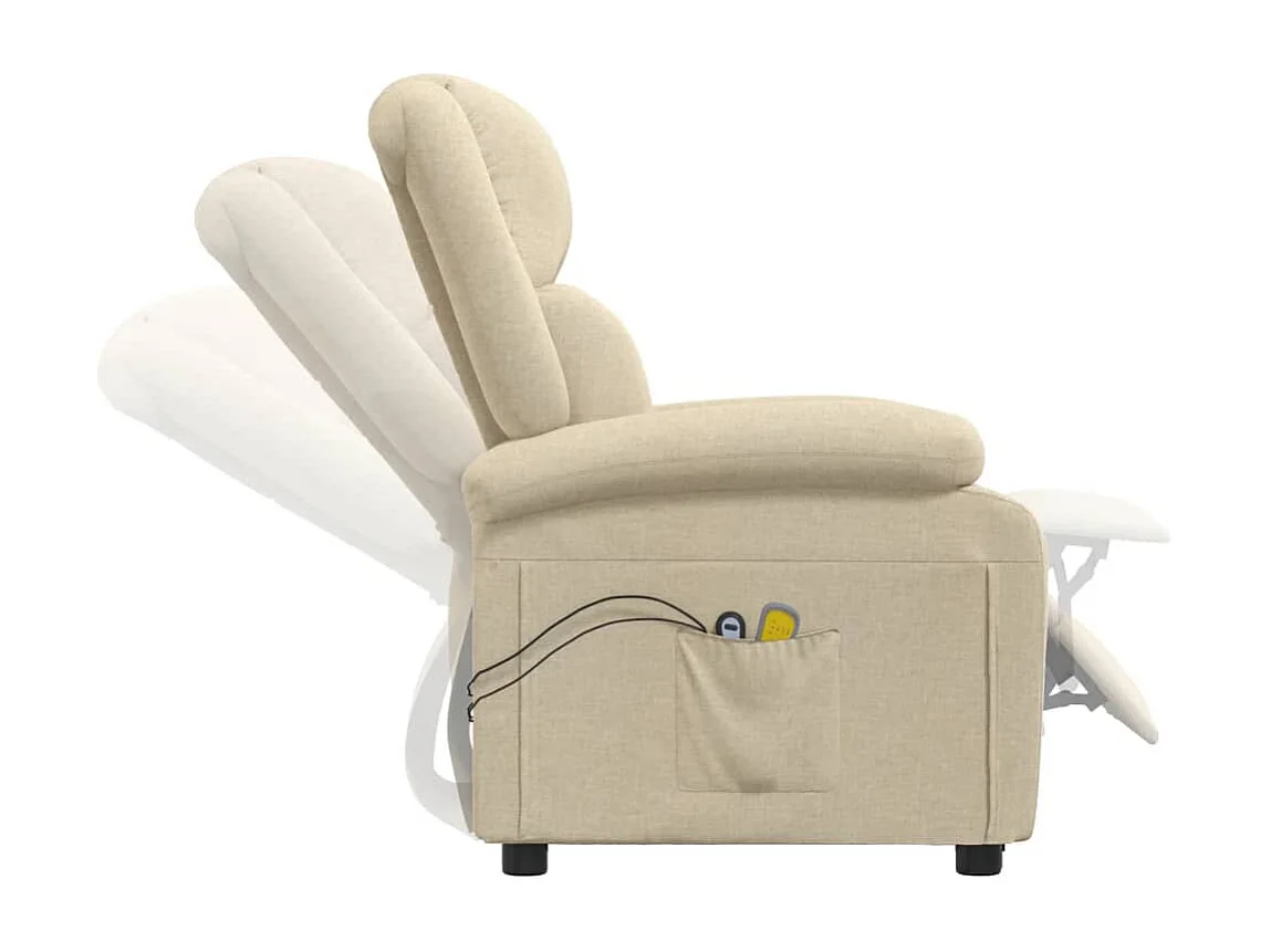 Fauteuil électrique de massage Crème Tissu