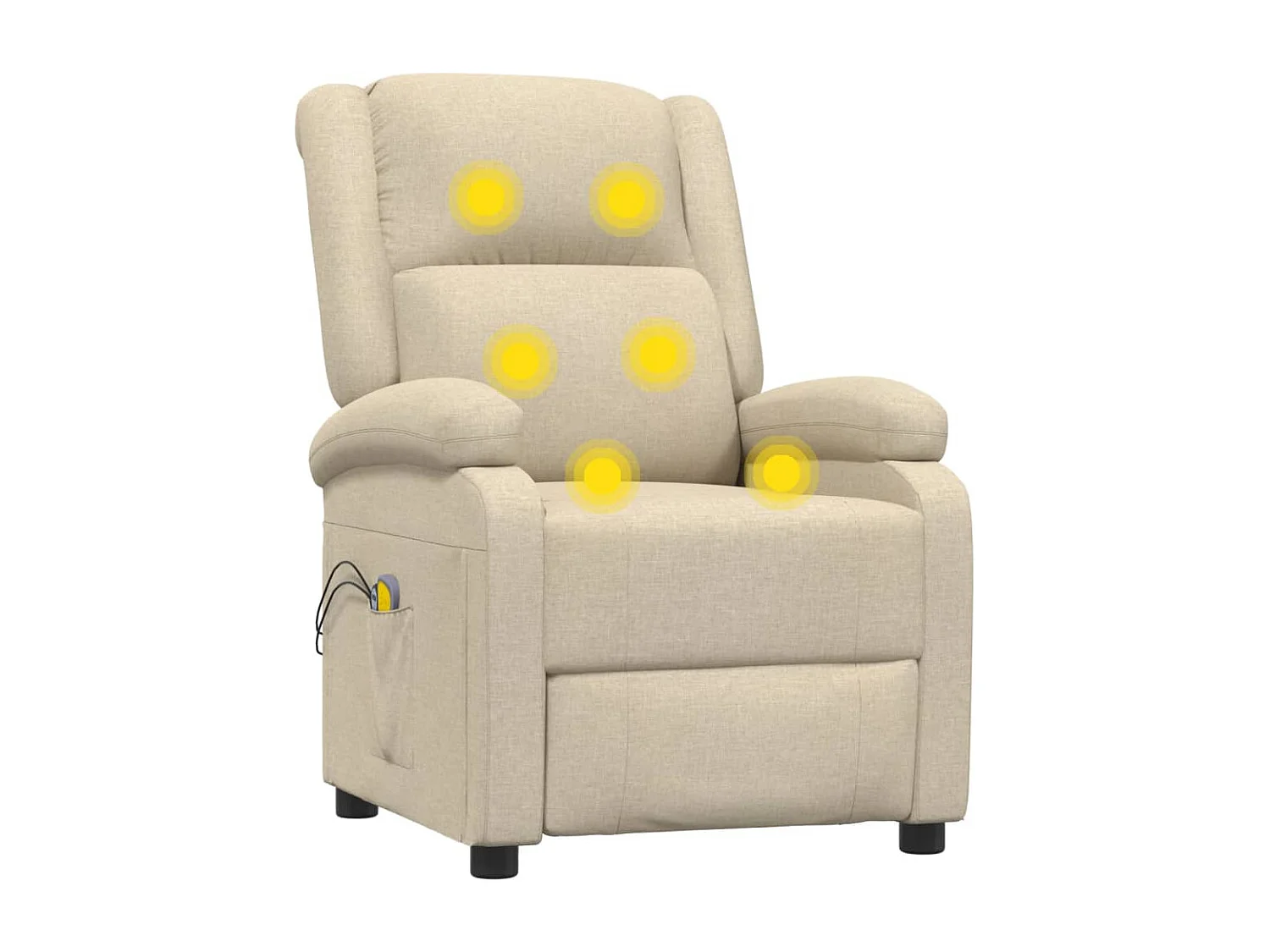 Fauteuil électrique de massage Crème Tissu