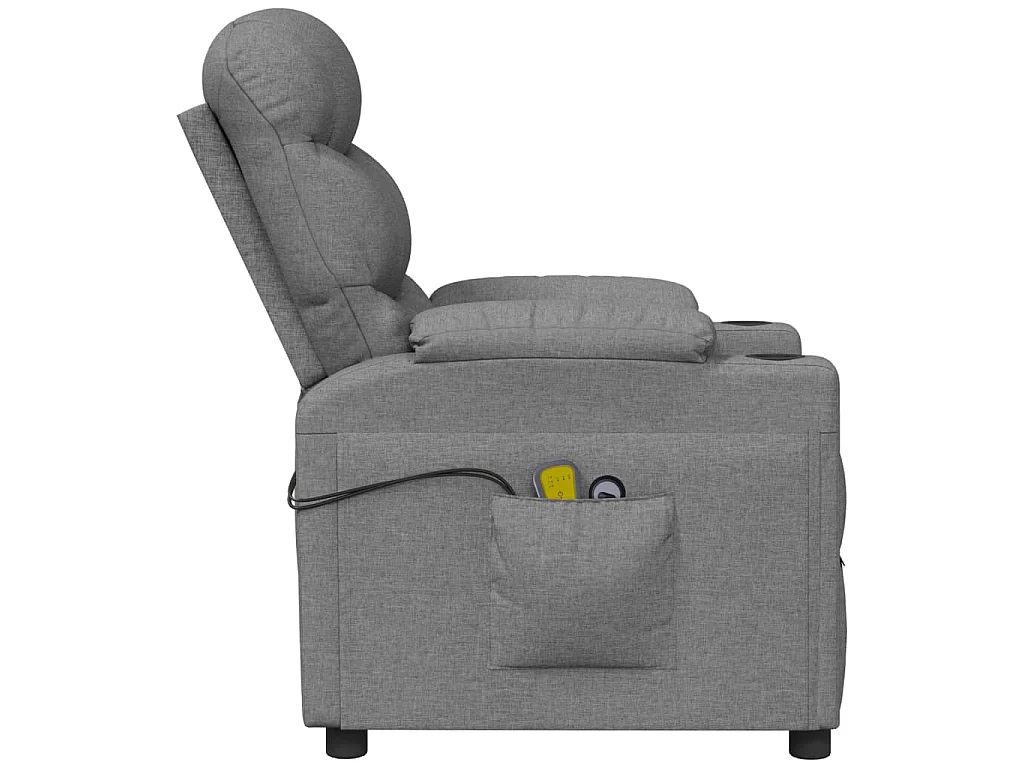 Sillón de masaje eléctrico tela gris claro