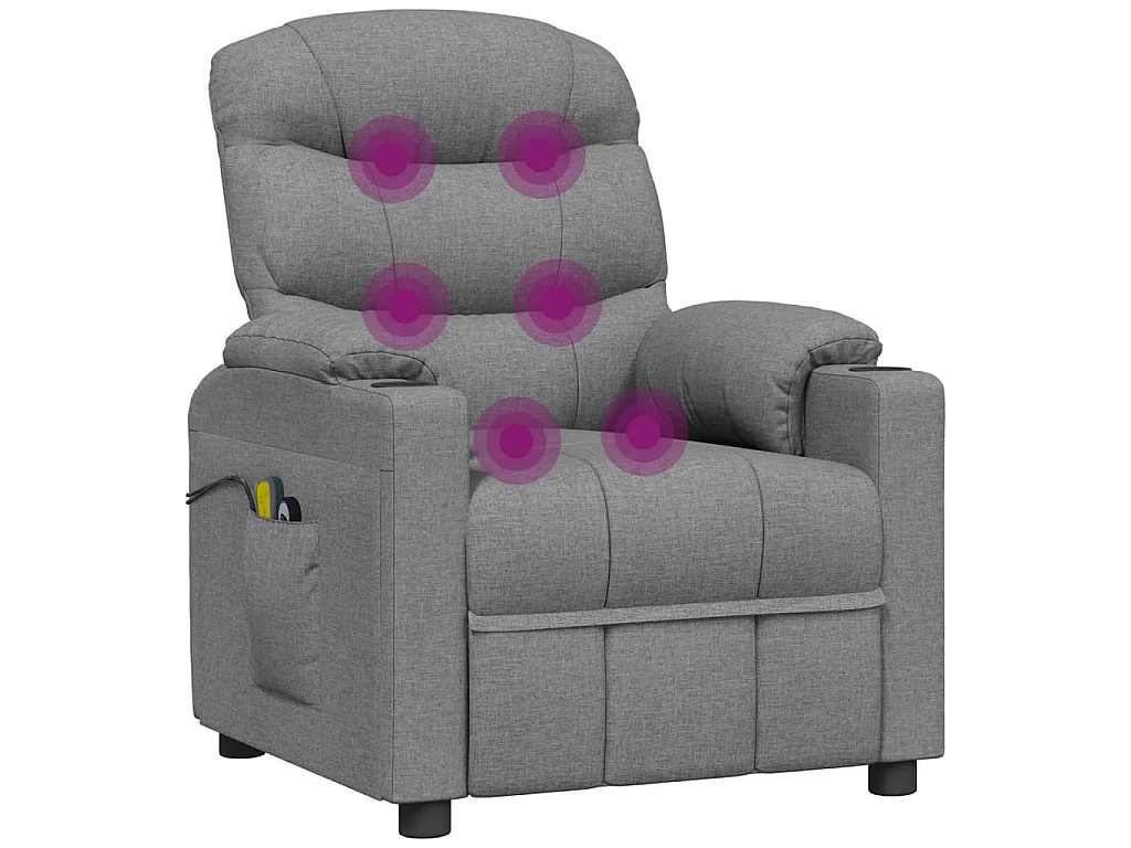Sillón de masaje eléctrico tela gris claro